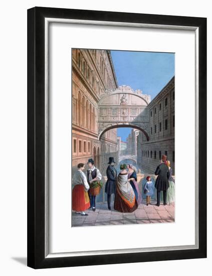 The Bridge of Sighs, Venice, Engraved by Brizeghel-Marco Moro-Framed Giclee Print