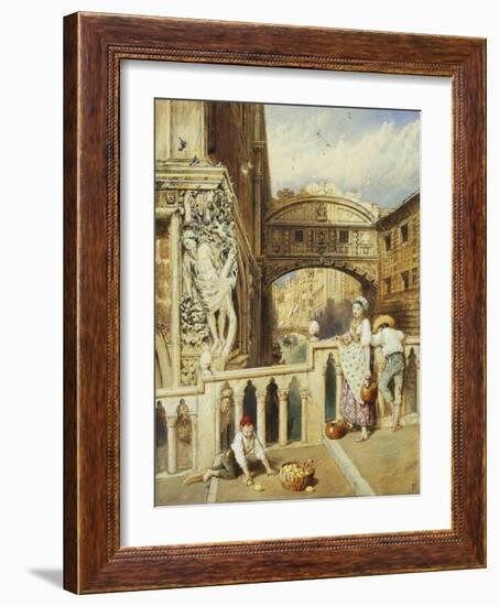 The Bridge of Sighs, Venice-Myles Birket Foster-Framed Giclee Print