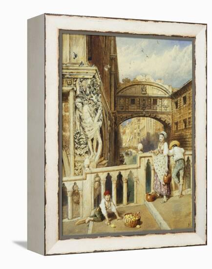 The Bridge of Sighs, Venice-Myles Birket Foster-Framed Premier Image Canvas