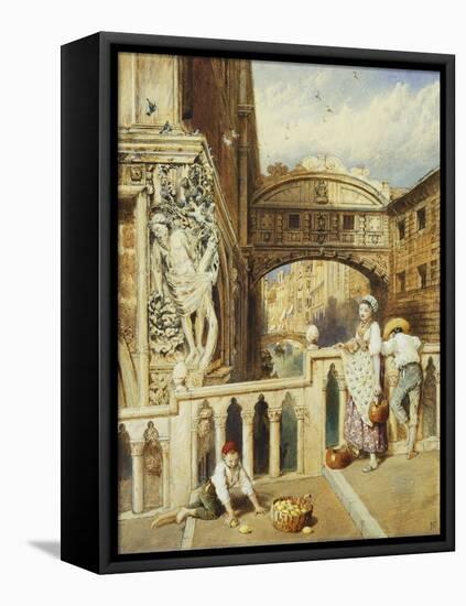 The Bridge of Sighs, Venice-Myles Birket Foster-Framed Premier Image Canvas