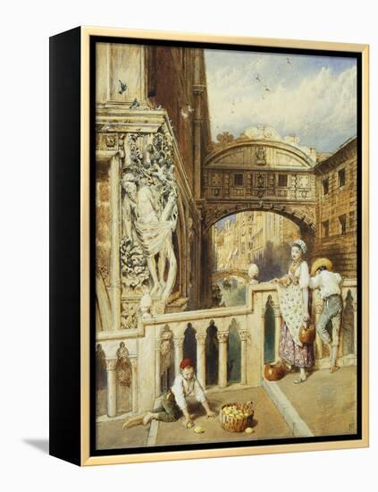 The Bridge of Sighs, Venice-Myles Birket Foster-Framed Premier Image Canvas