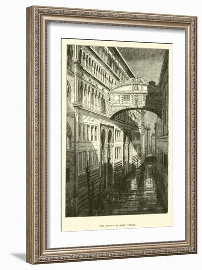 The Bridge of Sighs, Venice-null-Framed Giclee Print