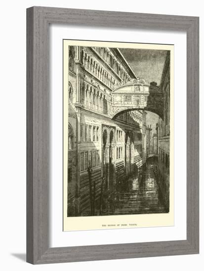 The Bridge of Sighs, Venice-null-Framed Giclee Print