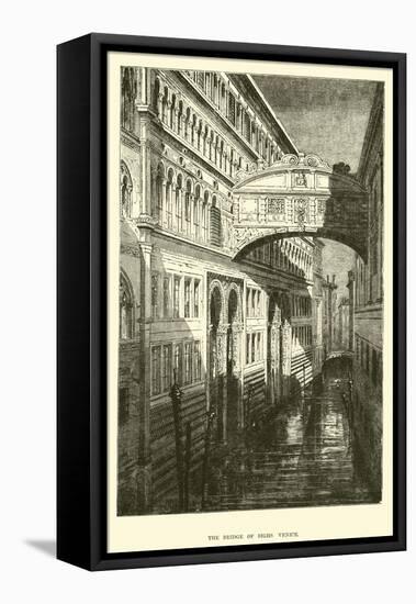 The Bridge of Sighs, Venice-null-Framed Premier Image Canvas