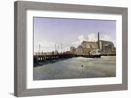 The Bridge of the Old Langebro, Copenhagen-Fritz Stahr Olsen-Framed Giclee Print