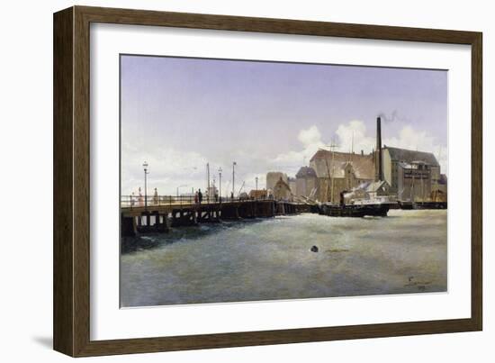 The Bridge of the Old Langebro, Copenhagen-Fritz Stahr Olsen-Framed Giclee Print