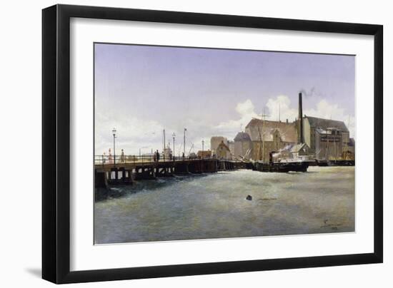 The Bridge of the Old Langebro, Copenhagen-Fritz Stahr Olsen-Framed Giclee Print