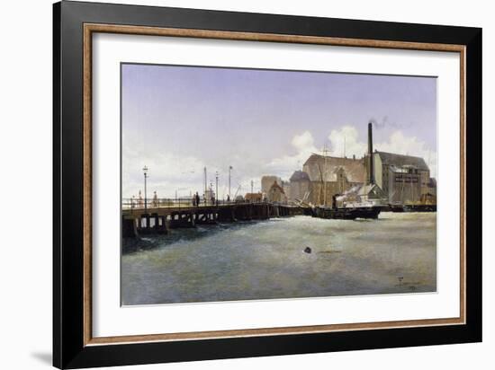 The Bridge of the Old Langebro, Copenhagen-Fritz Stahr Olsen-Framed Giclee Print