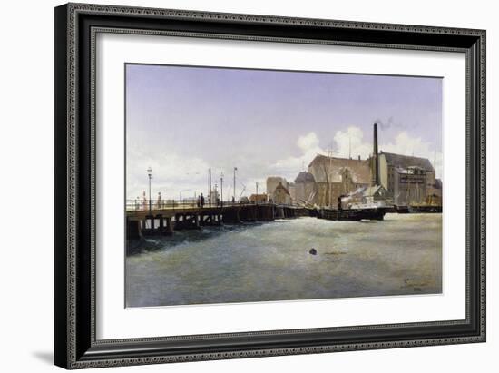 The Bridge of the Old Langebro, Copenhagen-Fritz Stahr Olsen-Framed Giclee Print