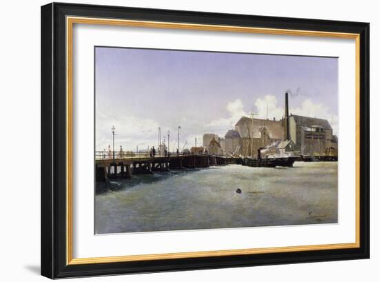 The Bridge of the Old Langebro, Copenhagen-Fritz Stahr Olsen-Framed Giclee Print