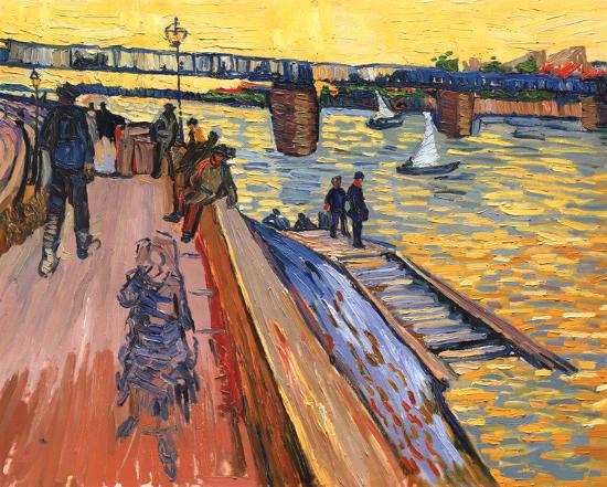 The Bridge Of Tranquetalle-Vincent van Gogh-Framed Textured Art