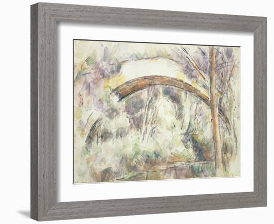 The Bridge of Trois-Sautets, c.1906-Paul Cézanne-Framed Giclee Print