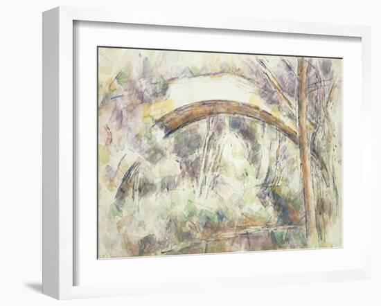 The Bridge of Trois-Sautets, c.1906-Paul Cézanne-Framed Giclee Print