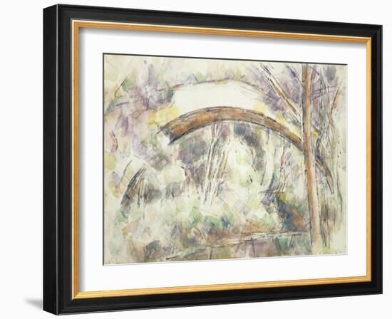 The Bridge of Trois-Sautets, c.1906-Paul Cézanne-Framed Giclee Print