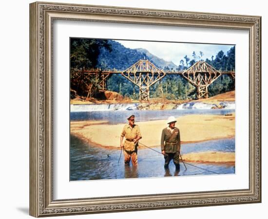 The Bridge On The River Kwai, Alec Guinness, Sessue Hayakawa, 1957-null-Framed Photo