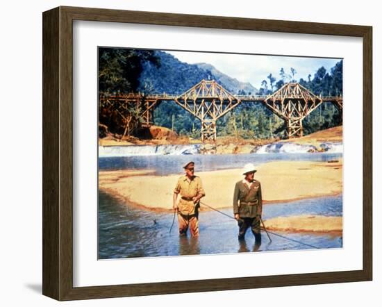 The Bridge On The River Kwai, Alec Guinness, Sessue Hayakawa, 1957-null-Framed Photo