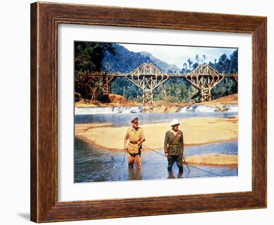 The Bridge On The River Kwai, Alec Guinness, Sessue Hayakawa, 1957-null-Framed Photo