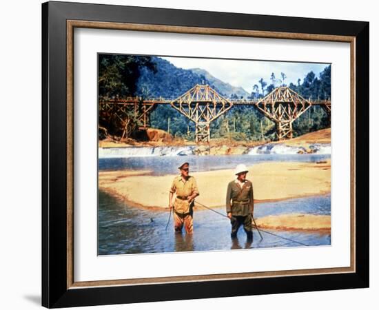 The Bridge On The River Kwai, Alec Guinness, Sessue Hayakawa, 1957-null-Framed Photo