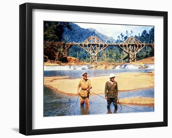 The Bridge On The River Kwai, Alec Guinness, Sessue Hayakawa, 1957-null-Framed Photo