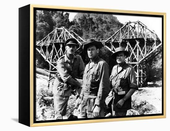The Bridge on the River Kwai, Alec Guinness, William Holden, Jack Hawkins, 1957-null-Framed Stretched Canvas