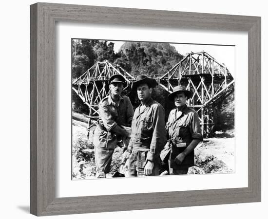 The Bridge on the River Kwai, Alec Guinness, William Holden, Jack Hawkins, 1957-null-Framed Photo