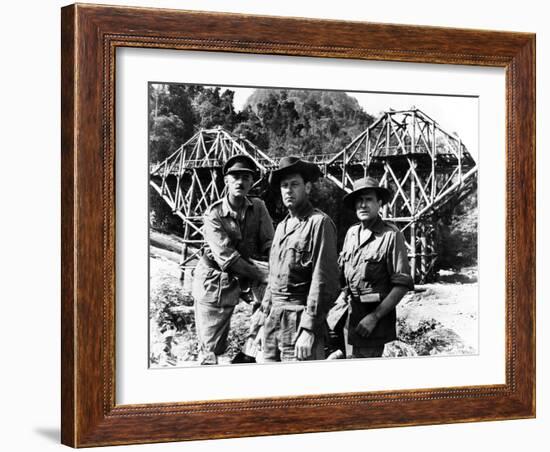 The Bridge on the River Kwai, Alec Guinness, William Holden, Jack Hawkins, 1957-null-Framed Photo