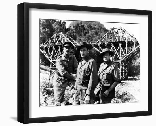 The Bridge on the River Kwai, Alec Guinness, William Holden, Jack Hawkins, 1957-null-Framed Photo