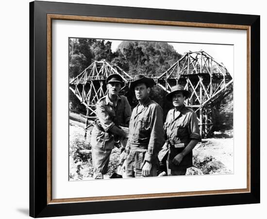 The Bridge on the River Kwai, Alec Guinness, William Holden, Jack Hawkins, 1957-null-Framed Photo