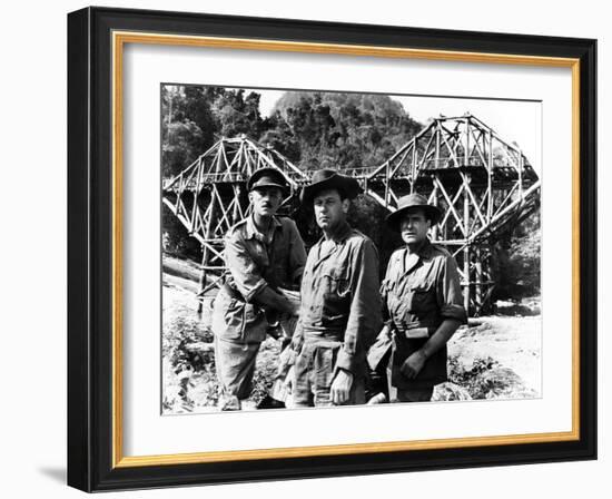 The Bridge on the River Kwai, Alec Guinness, William Holden, Jack Hawkins, 1957-null-Framed Photo