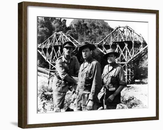 The Bridge on the River Kwai, Alec Guinness, William Holden, Jack Hawkins, 1957-null-Framed Photo