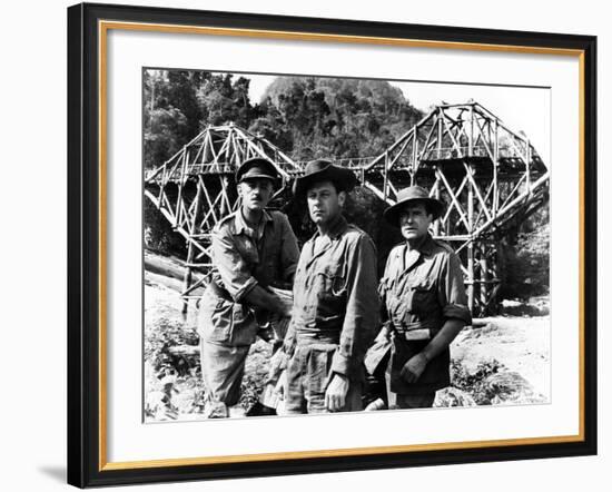 The Bridge on the River Kwai, Alec Guinness, William Holden, Jack Hawkins, 1957-null-Framed Photo