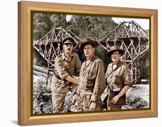 The Bridge on the River Kwai, Alec Guinness, William Holden, Jack Hawkins, 1957-null-Framed Stretched Canvas