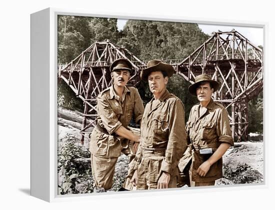 The Bridge on the River Kwai, Alec Guinness, William Holden, Jack Hawkins, 1957-null-Framed Stretched Canvas