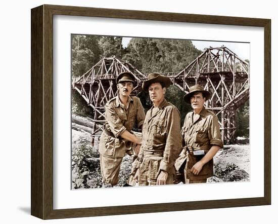 The Bridge on the River Kwai, Alec Guinness, William Holden, Jack Hawkins, 1957-null-Framed Photo