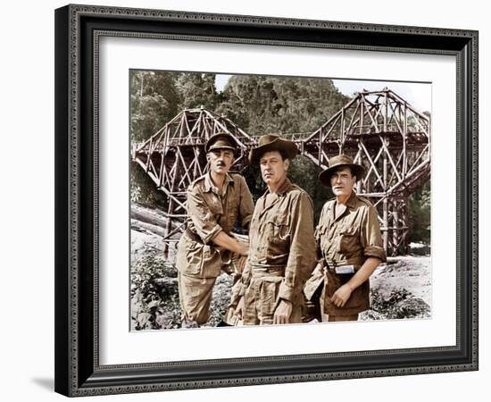 The Bridge on the River Kwai, Alec Guinness, William Holden, Jack Hawkins, 1957-null-Framed Photo