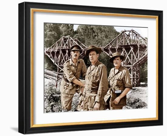 The Bridge on the River Kwai, Alec Guinness, William Holden, Jack Hawkins, 1957-null-Framed Photo