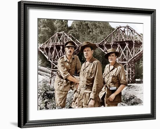 The Bridge on the River Kwai, Alec Guinness, William Holden, Jack Hawkins, 1957-null-Framed Photo