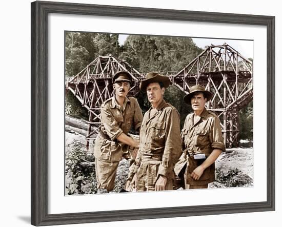 The Bridge on the River Kwai, Alec Guinness, William Holden, Jack Hawkins, 1957-null-Framed Photo