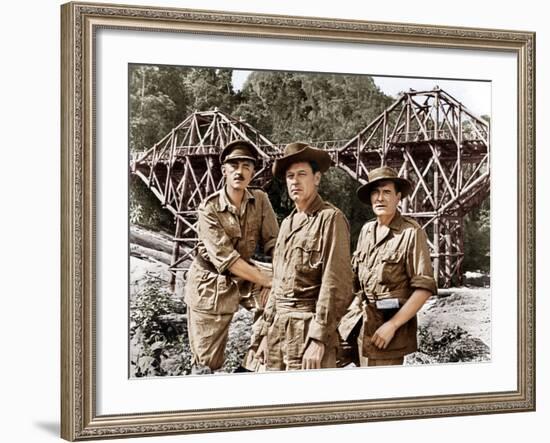 The Bridge on the River Kwai, Alec Guinness, William Holden, Jack Hawkins, 1957-null-Framed Photo