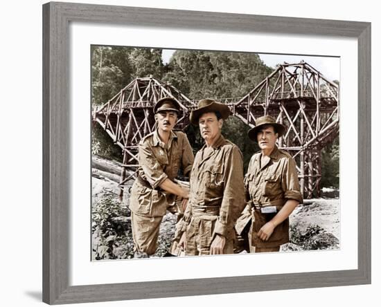 The Bridge on the River Kwai, Alec Guinness, William Holden, Jack Hawkins, 1957-null-Framed Photo