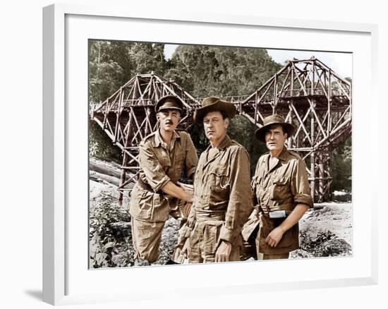 The Bridge on the River Kwai, Alec Guinness, William Holden, Jack Hawkins, 1957-null-Framed Photo