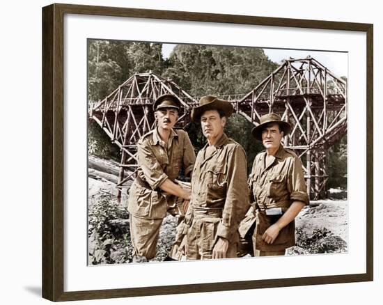 The Bridge on the River Kwai, Alec Guinness, William Holden, Jack Hawkins, 1957-null-Framed Photo