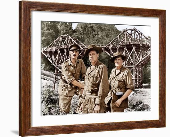 The Bridge on the River Kwai, Alec Guinness, William Holden, Jack Hawkins, 1957-null-Framed Photo