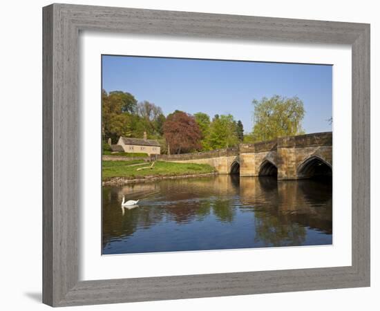 The Bridge Over the River Wye, Bakewell, Peak District National Park, Derbyshire, England, Uk-Neale Clarke-Framed Photographic Print