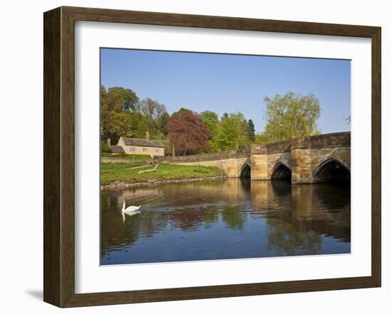 The Bridge Over the River Wye, Bakewell, Peak District National Park, Derbyshire, England, Uk-Neale Clarke-Framed Photographic Print