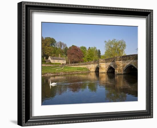 The Bridge Over the River Wye, Bakewell, Peak District National Park, Derbyshire, England, Uk-Neale Clarke-Framed Photographic Print