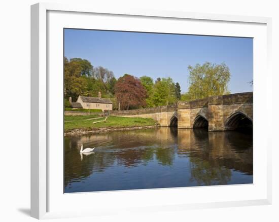 The Bridge Over the River Wye, Bakewell, Peak District National Park, Derbyshire, England, Uk-Neale Clarke-Framed Photographic Print