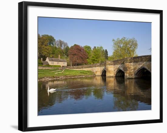 The Bridge Over the River Wye, Bakewell, Peak District National Park, Derbyshire, England, Uk-Neale Clarke-Framed Photographic Print