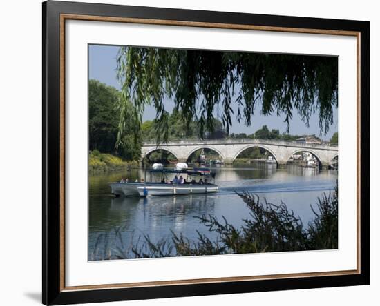 The Bridge Over the Thames at Richmond, Surrey, England, Uk-null-Framed Photographic Print