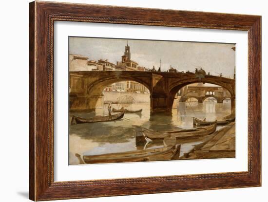 The Bridges: Florence, C.1880-Frank Duveneck-Framed Giclee Print